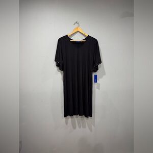 Black Apt 9 Embellished V-Neck Dress Size M NWT